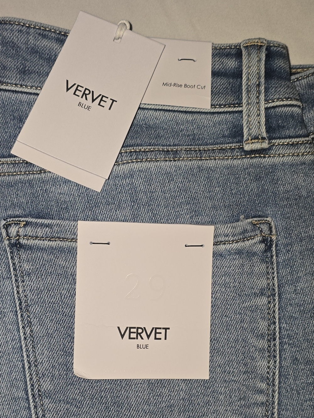 NWT Vervet Blue Women's Bootcut Miranda Mid-Rise Stretch Denim Jeans Size 29 - Picture 2 of 10